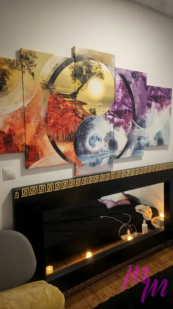 Cabina privada con futón para masaje tántrico en Palma